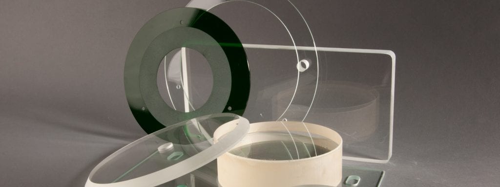 Round cut industrial glass